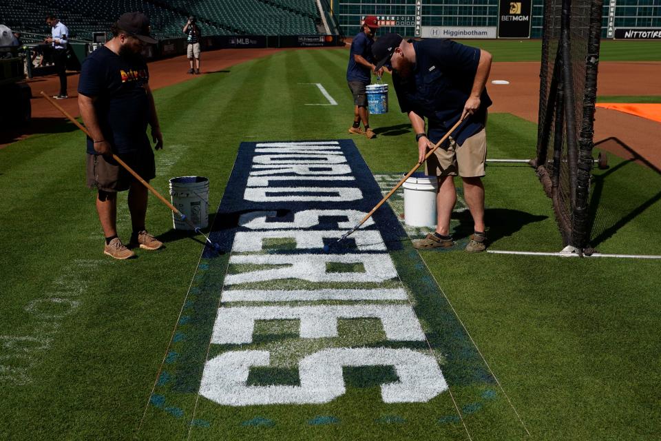 Home field advantage in the World Series goes to the team with the better regular season record.