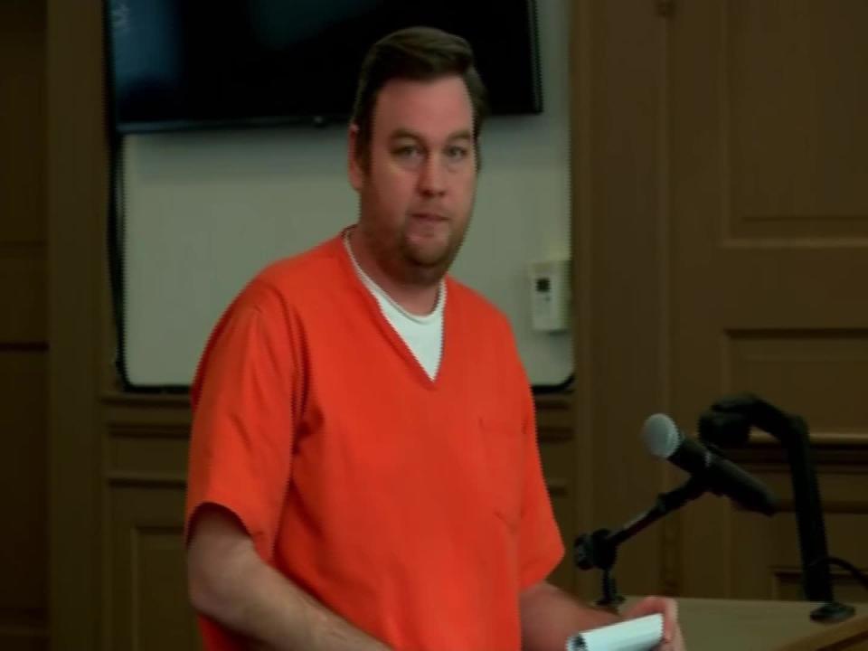 Bo Dukes apologies to Tara Grinstead's family at his sentencing. He was sentenced to 25 years in prison. / Credit: Courtroom pool/via WGCL