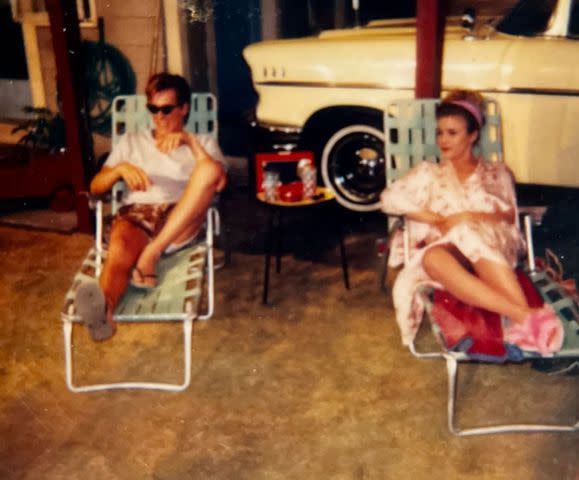 <p>Kyra Sedgwick/Instagram </p> Kyra Sedgwick shares throwback photo of her and Kevin Bacon filming 'Lemon Sky' in 1987.