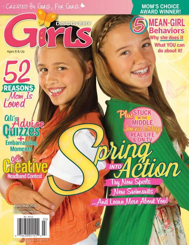 The article appears in the April/May 2016 issue of 'Discovery Girls'. Photo: Discovery Girls