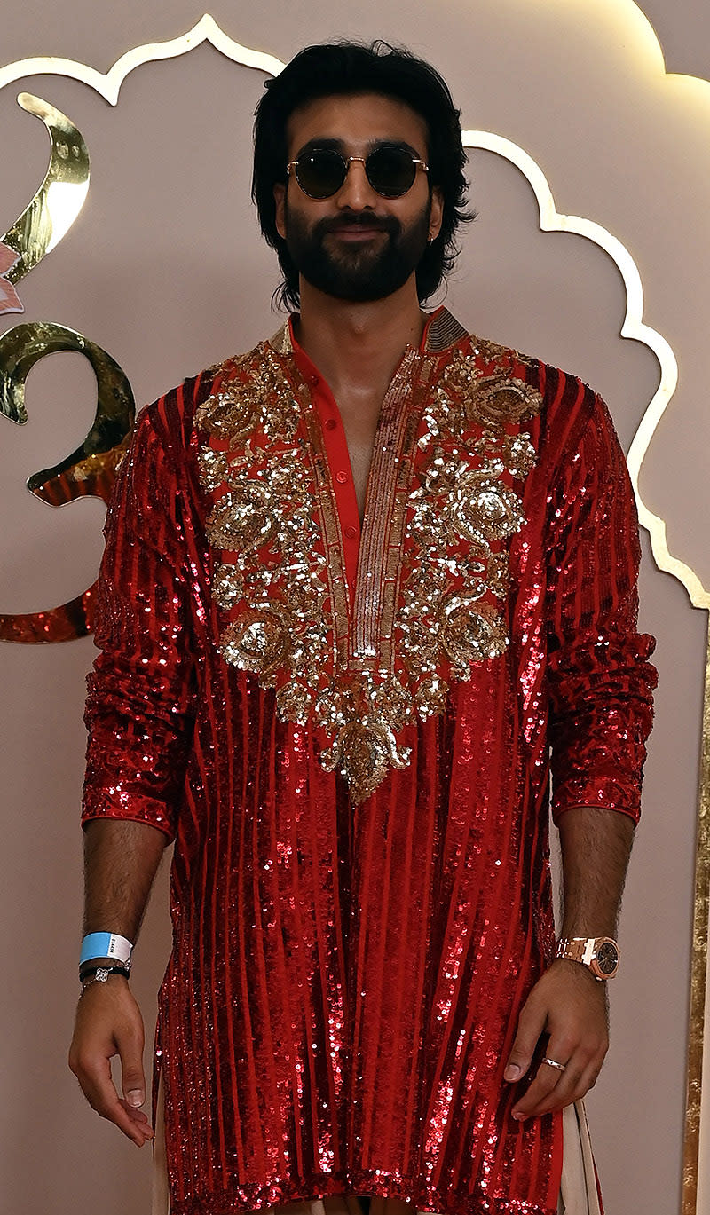 Meezaan Jaffrey at the wedding of Anant Ambani and Radhika Merchant on July 12 in Mumbai.