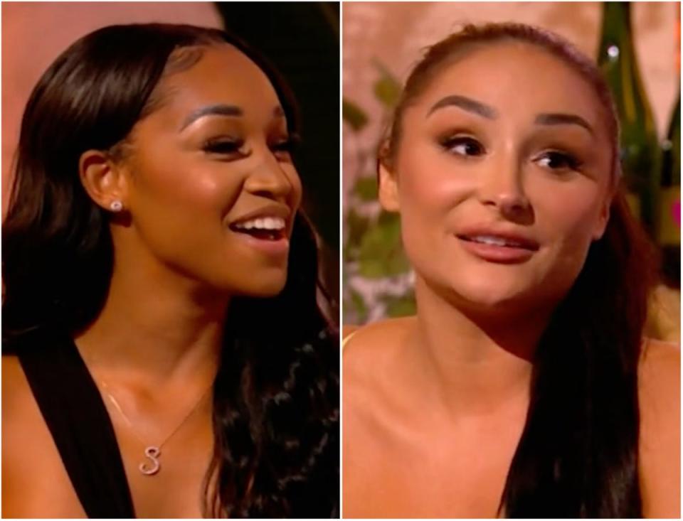 Summer and Coco on Love Island: The Reunion (ITV)