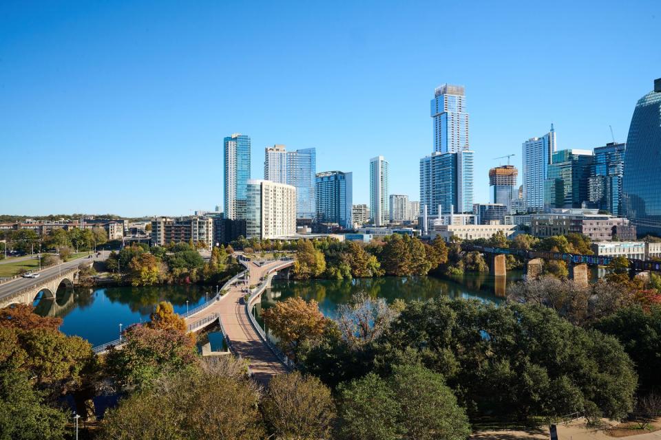 View of Lady Bird Lake in Austin