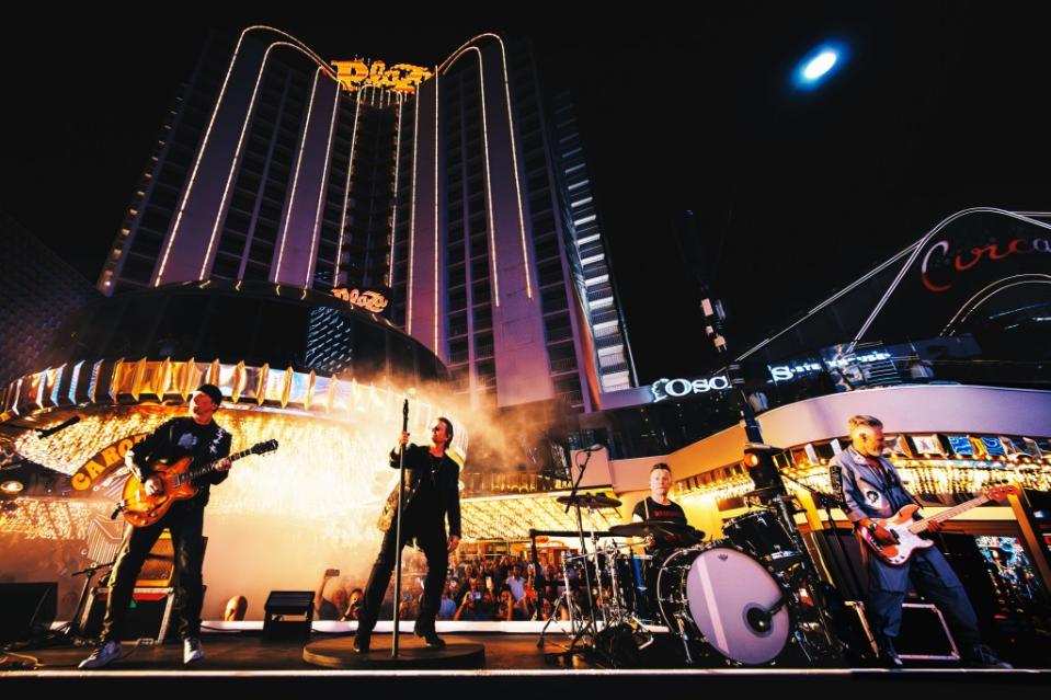 U2 films the video for 'Atomic City' in Las Vegas prior to their Sphere opening