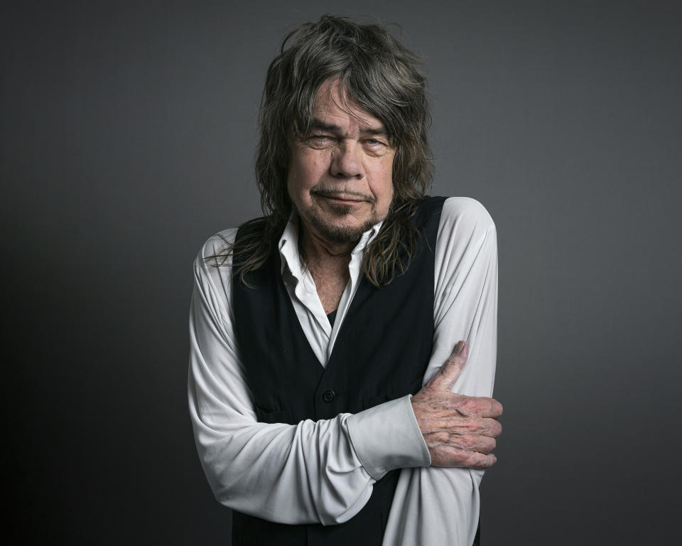 David Johansen poses for a portrait to promote the film "Personality Crisis: One Night Only" on Tuesday, April 11, 2023 in New York. (Photo by Christopher Smith/Invision/AP)