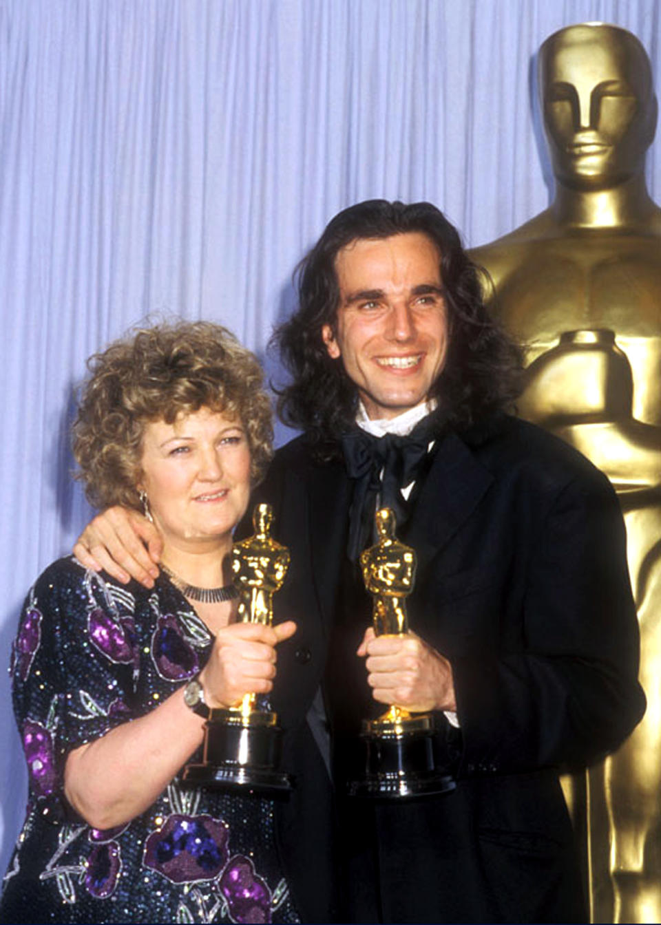 Brenda Fricker and Daniel Day Lewis during 62nd Annual Academy Awards at Music Center in Los Angeles, California, United States. (Photo by Barry King/WireImage)