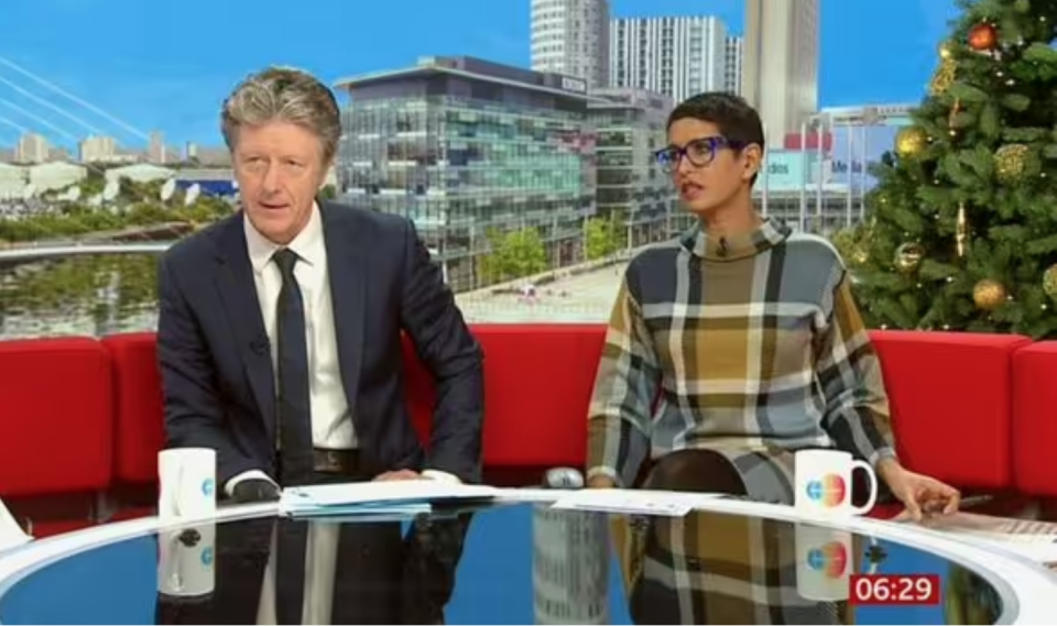 BBC Breakfast fans were welcomed on Thursday by hosts Naga Munchetty and Charlie Stayt, who attempted a challenging brain-teaser live on air. (BBC)