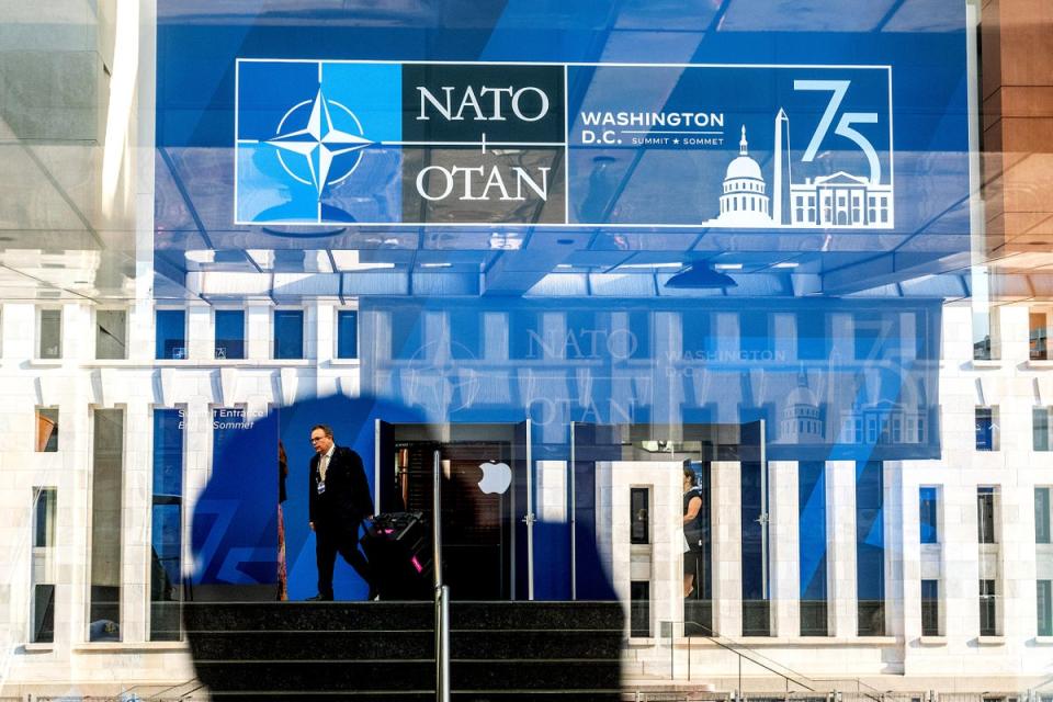 NATO is set to meet in Washington, DC, this week as Joe Biden looks to move past questions about his political future (AP)