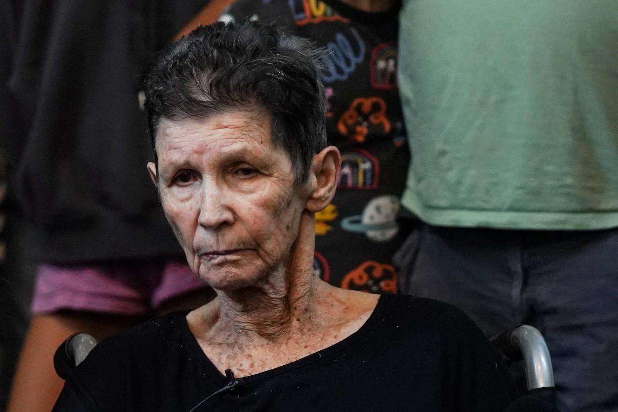 The grandmother explained she was held in a ‘spiderweb’ of tunnels and she was fed bread and cheese (REUTERS)