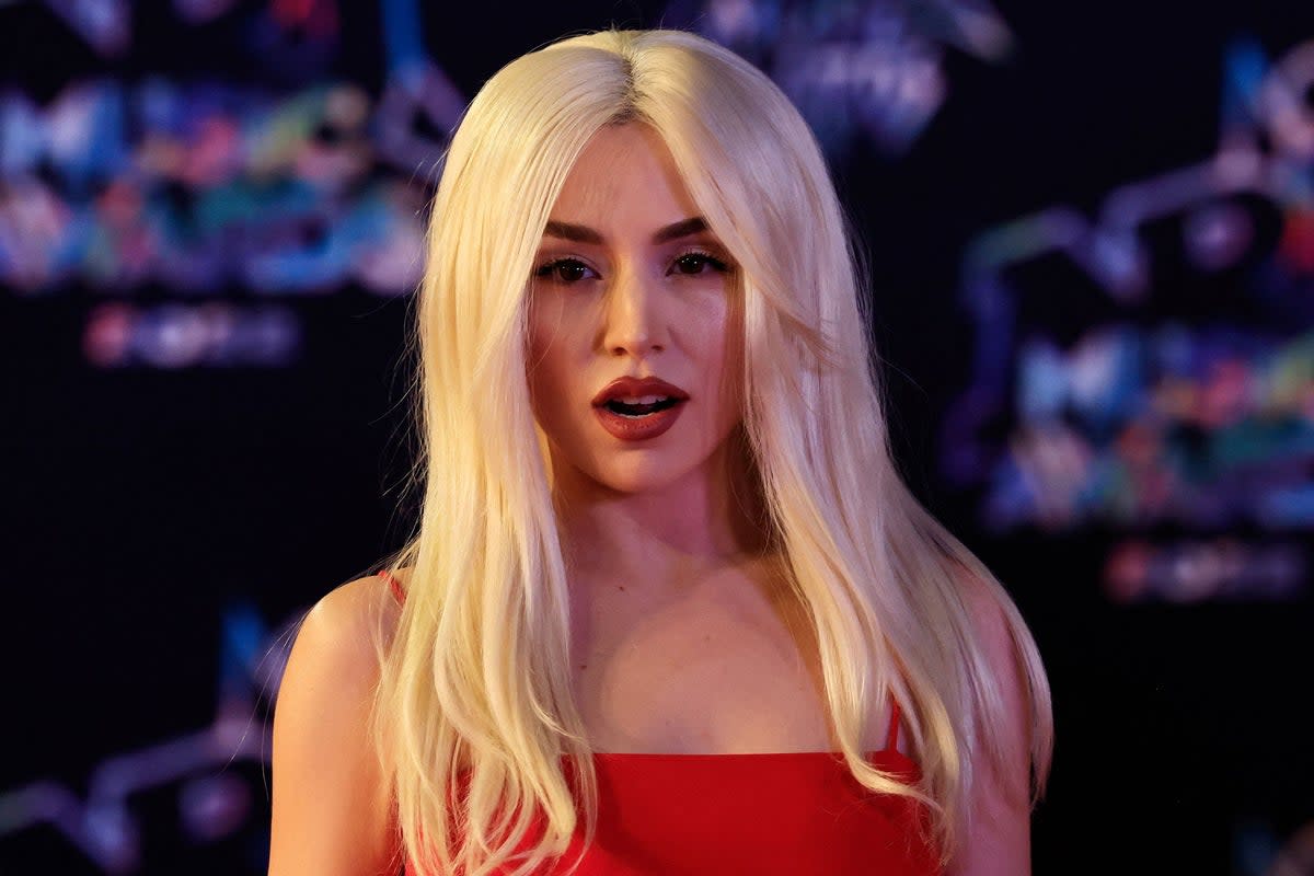 Singer Ava Max has spoken out after a stage invader slapped her  (AFP via Getty Images)