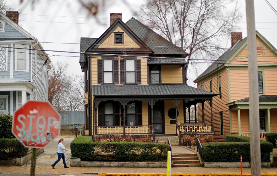 FILE - This Jan. 22, 2018, file photo, shows Rev. Martin Luther King Jr.'s birth home which is operated by the National Park Service. The National Park Service has bought the home in Atlanta, Georgia, where Martin Luther King Jr. was born in 1929. (AP Photo/David Goldman, File) ORG XMIT: AX101