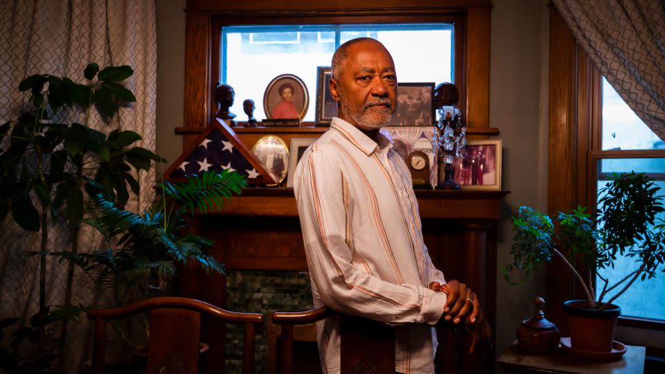 Don Samuels, the moderate Democrat who nearly unseated US Rep. Ilhan Omar on August 9, photographed in his home in north Minneapolis. - Andrea Ellen Reed for CNN