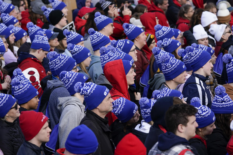 People participate in the March for Life rally Friday, Jan. 20, 2023, in Washington. (AP Photo/Patrick Semansky)