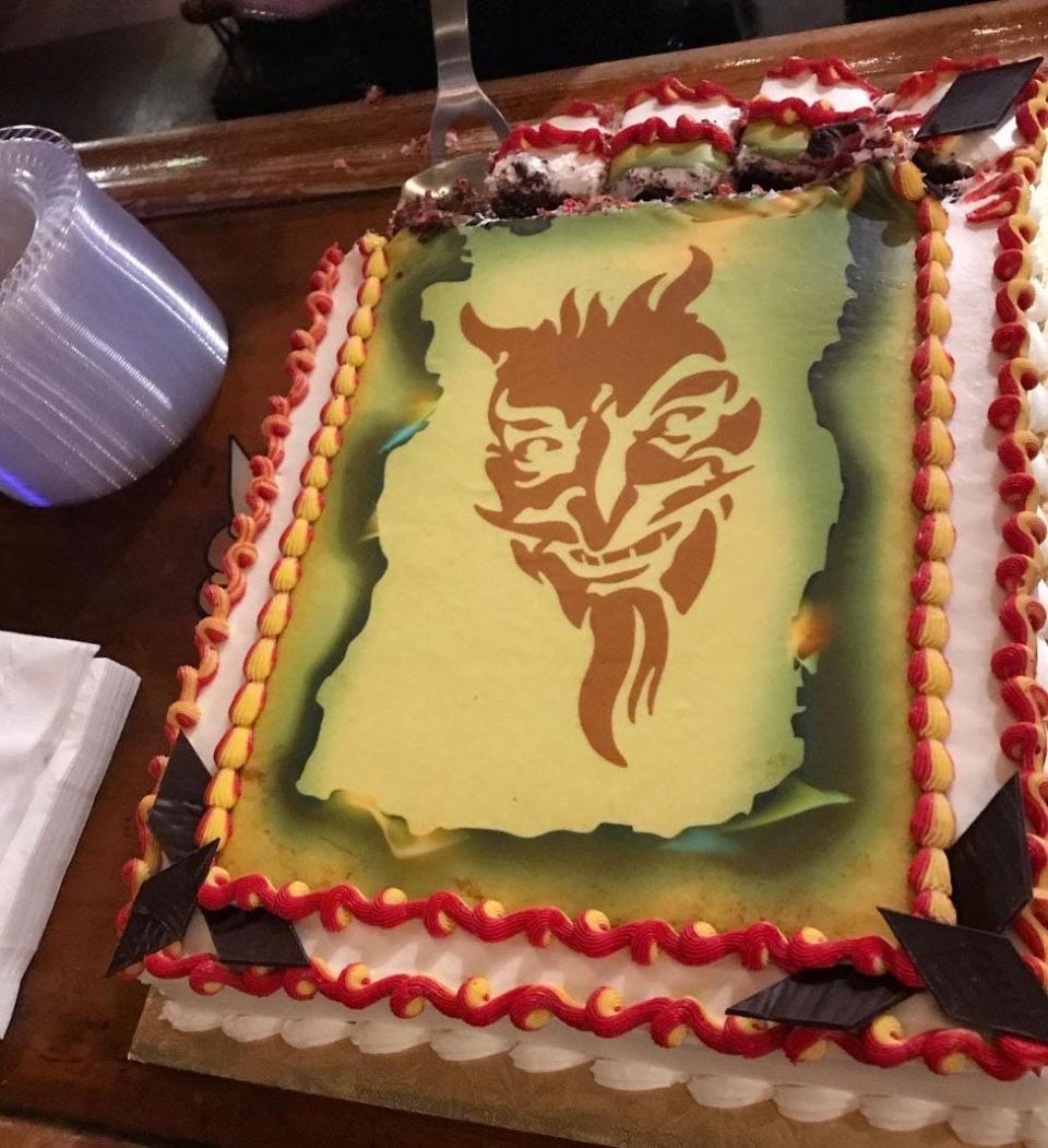 A custom cake at the Cucalorus Film Festival's opening night party for Wilmington feature "The Devil's Stomping Ground" at Hell's Kitchen downtown.