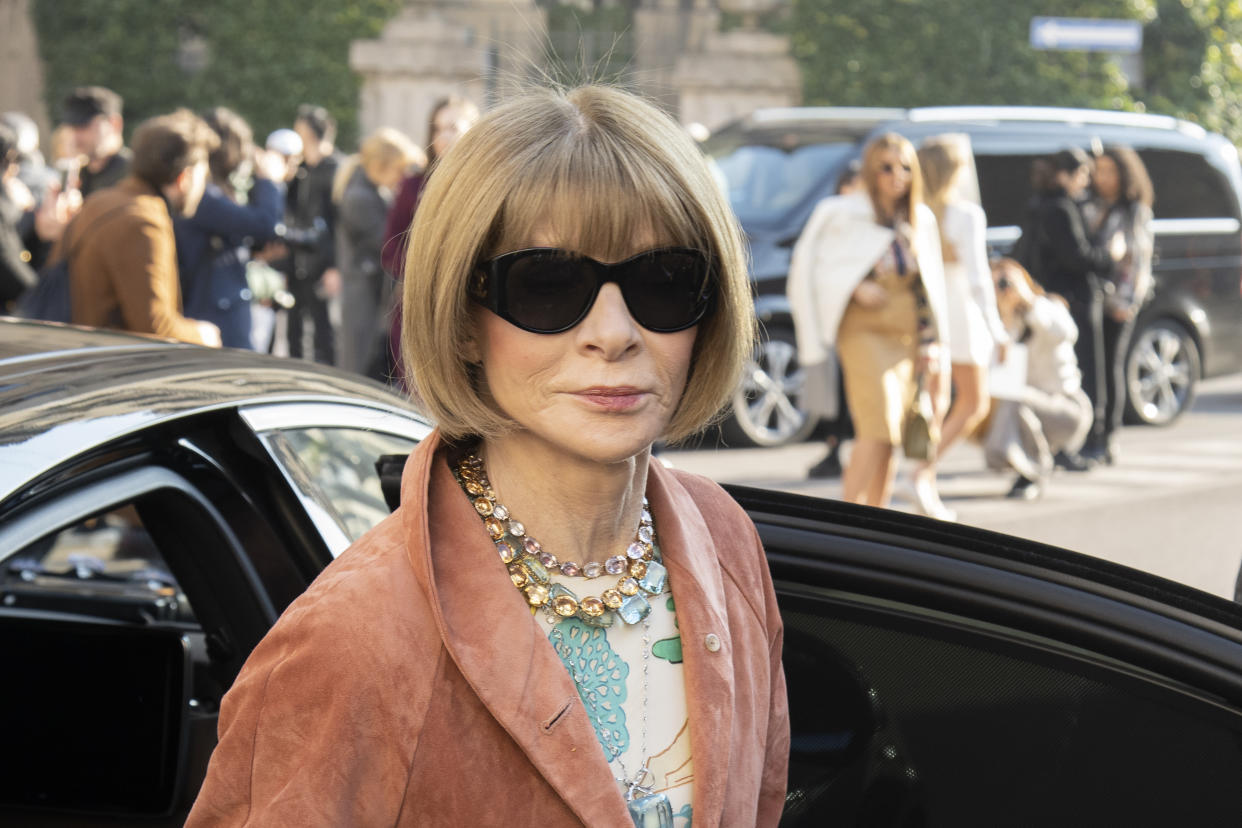 Anna Wintour en la semana de la moda de Milán, el pasado mes de febrero. (Foto: Marco Piraccini/Mondadori Portfolio via Getty Images)