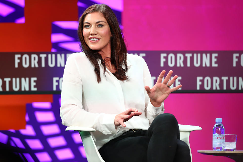 Hope Solo is one of four former U.S. national team players running for U.S. Soccer president. (Getty)