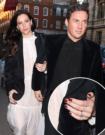 Congratulations are in order for Liv Tyler! <em>The Leftovers</em> star is engaged to her boyfriend, sports agent David Gardner, ET can confirm. <strong>PHOTOS: Justin Theroux Kisses Liv Tyler's Baby in Cutest Pic Ever!</strong> The two have apparently been engaged since Christmas but have kept the news private. Mark Robert Milan/GC Images Tyler and Gardner started dating in 2014 and welcomed a son, Sailor Gene, six weeks early in February. <strong>WATCH: Blinged-Out Celeb Engagement Rings by the Numbers</strong> The 38-year-old actress shared a sweet snap of her baby boy's hand holding an anchor pendant to announce his name shortly after his arrival. Then in August, Tyler showed us our first real close-up of Sailor. This is the second marriage for both Tyler and Gardner. Tyler was previously married to musician Royston Langdon, with whom she has a 10-year-old son, Milo. Gardner, who is best friends with David Beckham and Kate Moss, was married to English actress Davinia Taylor, who he shares a 7-year-old son, Grey, with. <strong>PHOTOS: Steven Tyler Shares Photos From Grandson's Birth</strong> Tyler proudly showed off her brood of boys last week to celebrate Gardner's birthday. We can't wait to see the bride-to-be on her special day! In the meantime, see even more amazing celebrity engagement rings in the video below.