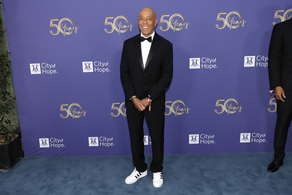 Russell Simmons wearing tuxedo