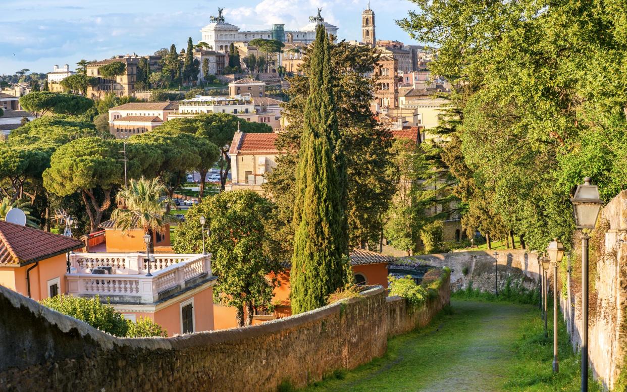 the leafy Aventine Hill, Rome