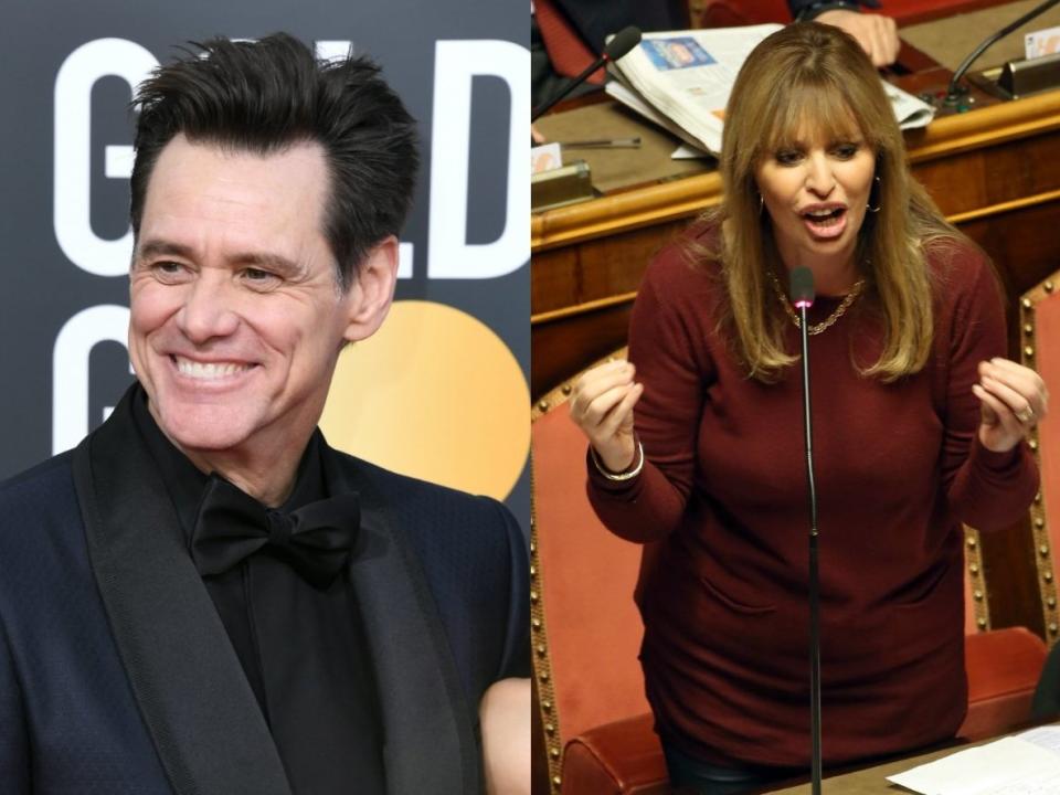 Mussolini’s granddaughter kicks off at Jim Carrey over joke about hanging fascists