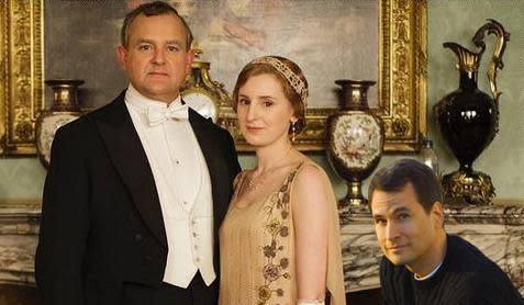Downton Abbey promotional photo with David Pogue