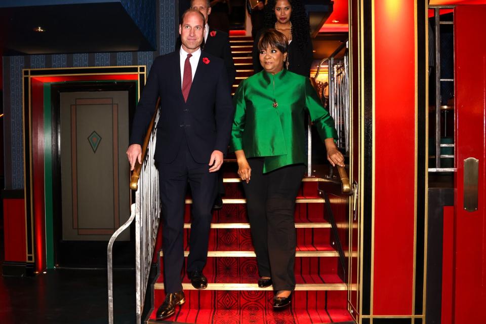 Prince William, Prince of Wales, Chairperson at The Royal Africa Society, Arunma Oteh and Deputy Director The Royal African Society, Desta Hailé attend the Royal Africa Society Film Festival