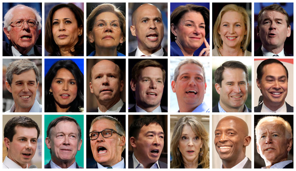 The 2020 Democratic presidential candidates. (Reuters/Files)