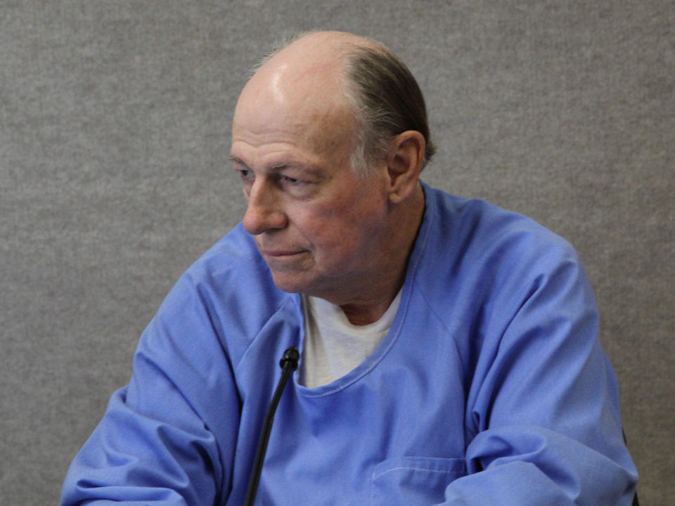 Fred Woods at his 15th parole hearing in 2018. / Credit: CBS News/George Osterkamp