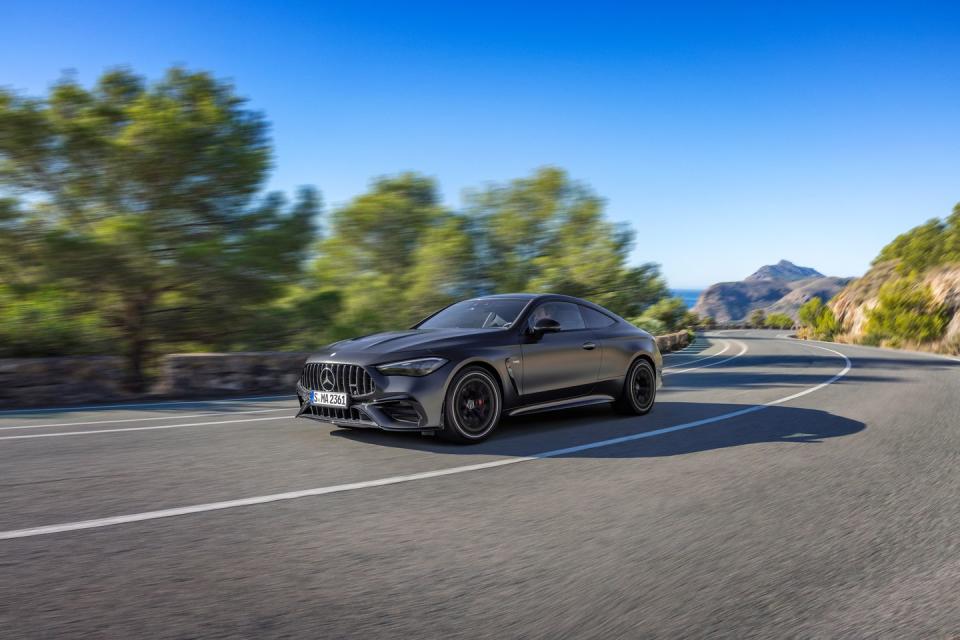 2024 mercedes amg cle53 coupe driving