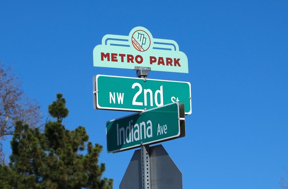 New signage is shown throughout the Metro Park neighborhood as part of efforts to improve quality in the community.