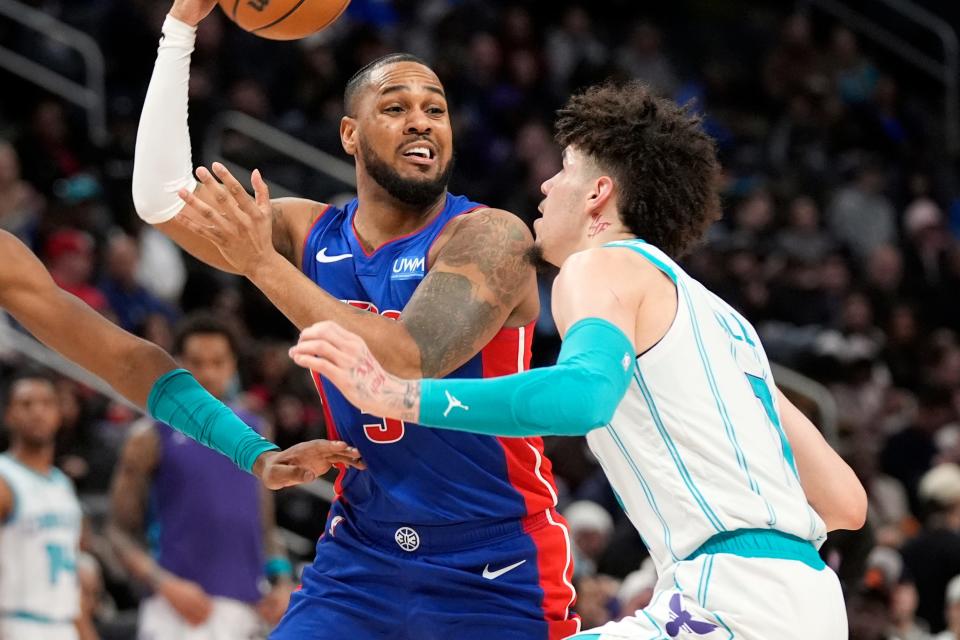 Monte Morris in his Pistons debut Jan. 24 vs. Charlotte.