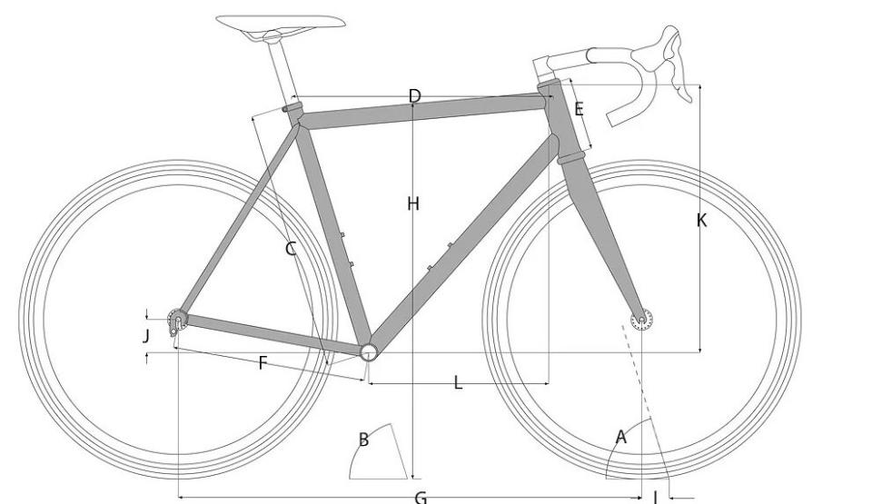 Mosaic Cycles GT-1 i45 Gravel Bike geo diagram
