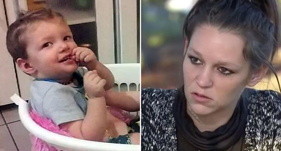 Mason Lee died in 2016 while in the care of the partner of his mum Anne-Maree Lee (pictured in 2016). Lee was jailed for nine years on manslaughter but could walk free in July. Source: 7 News