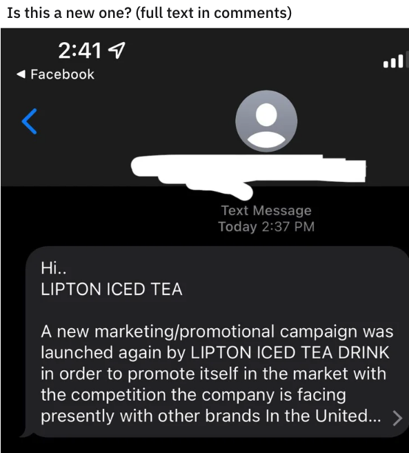 text about Lipton "iced tea drink"