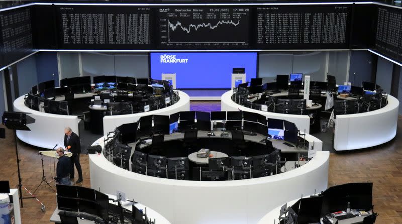 The German share price index DAX graph is pictured at the stock exchange in Frankfurt