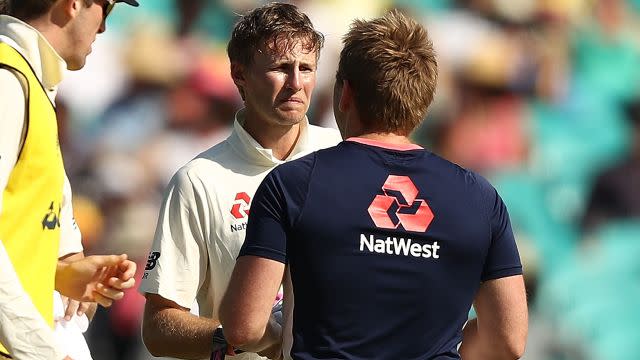 Root battled through the heat on Sunday. Image: Getty