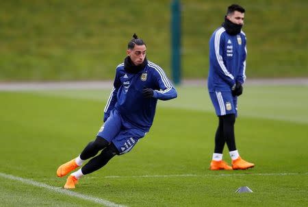 FILE PHOTO: Soccer Football - Argentina Training - City Football Academy, Manchester, Britain - March 20, 2018 Argentina's Ramiro Funes Mori during training Action Images via Reuters/Jason Cairnduff