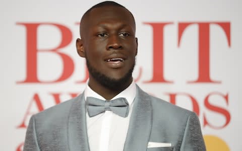 Stormzy is up for two Brits: Album of the Year and British Male Solo Artist - Credit: Getty/AFP