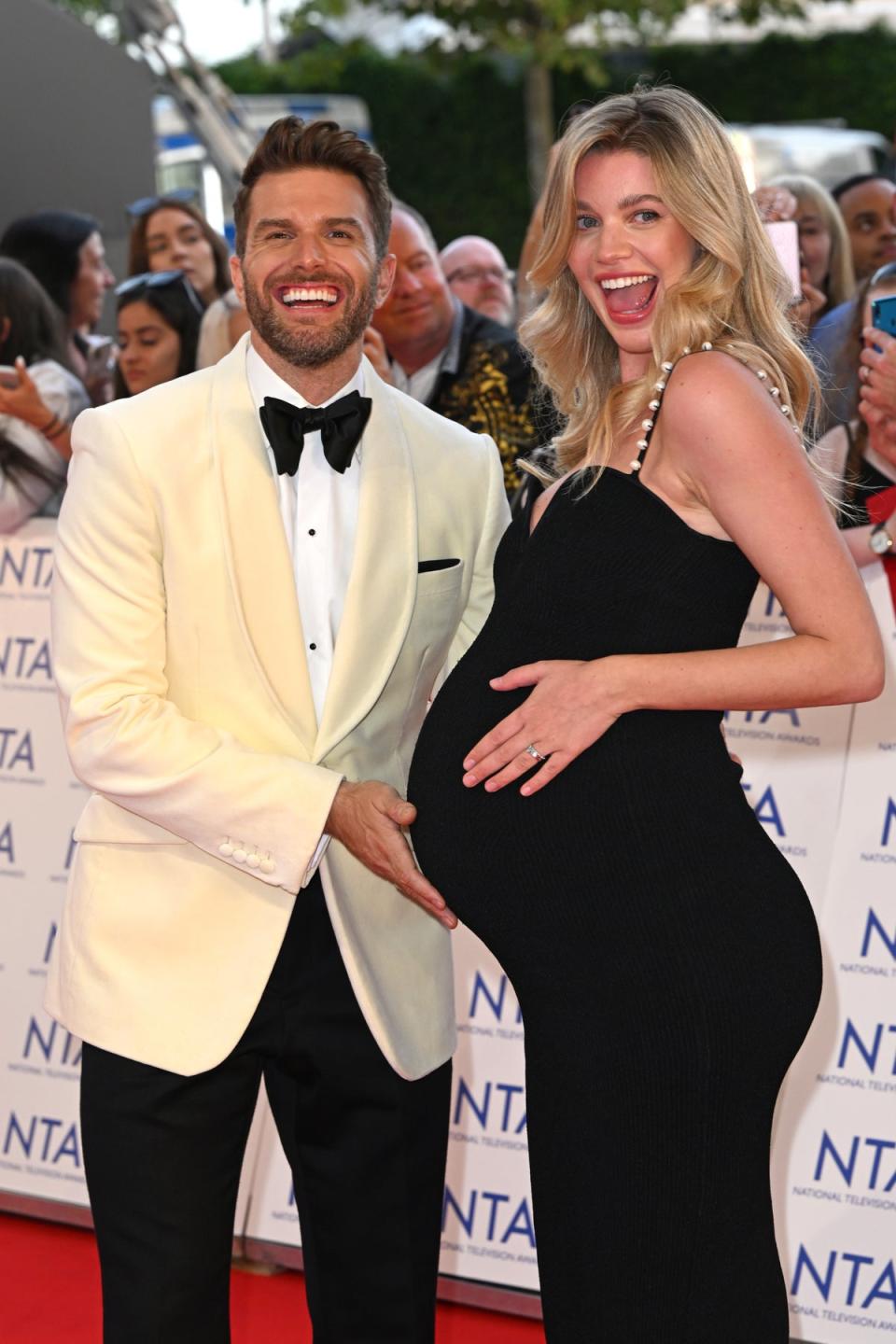 Joel Dommett and Hannah Cooper attend the National Television Awards 2023 (Getty Images)