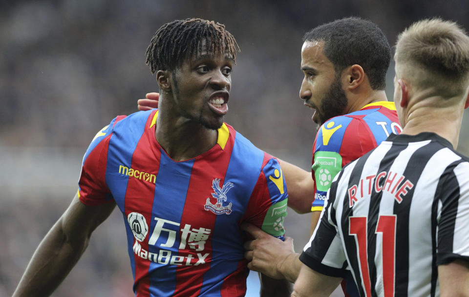 Crystal Palace’s Wilfried Zaha managed just one shot against Newcastle and Palace failed to hit the target at all.