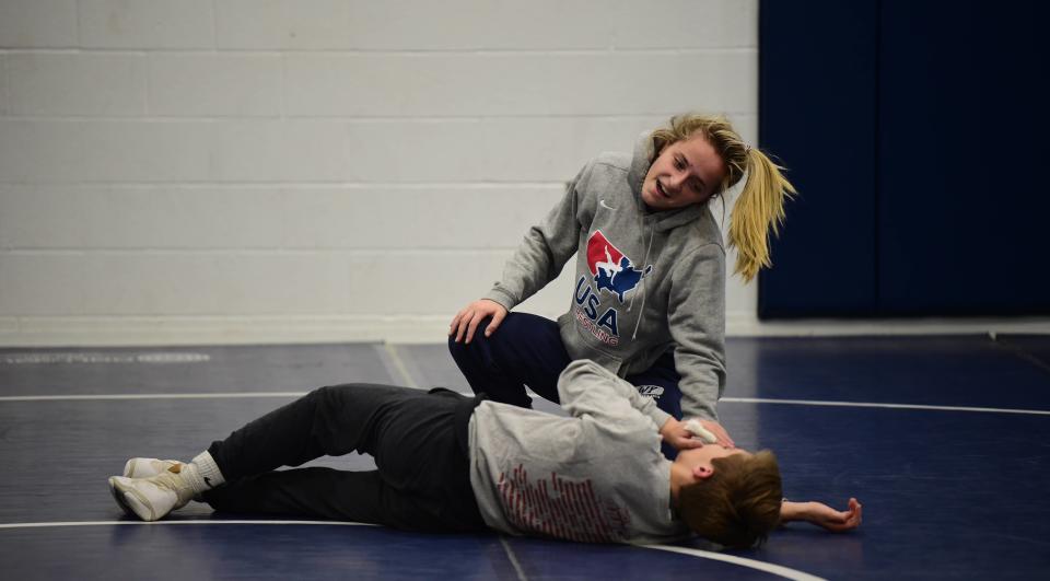 West York's Carly Gross became the first member of Lock Haven's first girls' wrestling recruiting class in 2019.