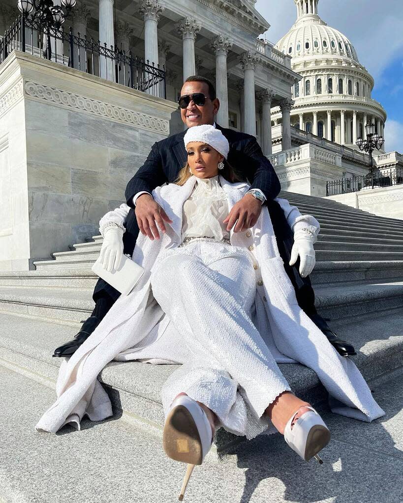 Jennifer Lopez, Alex Rodriguez, 2021 Presidential Inauguration, social pics