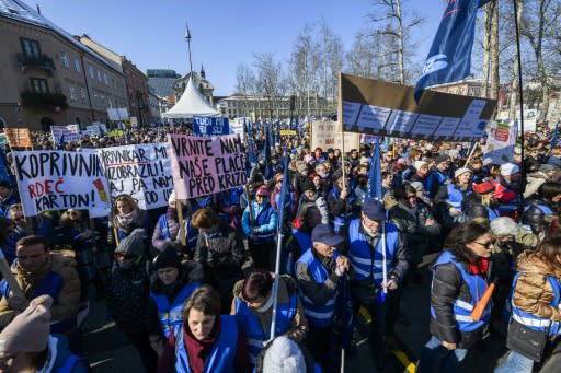 Recent moves by the Slovenian government to relax austerity have not been enough to stave off a wave of public-sector strike such as this one by teachers in February 2018