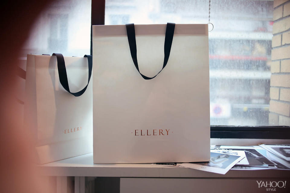 Simple branding on the Ellery bags. 