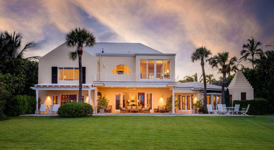 Facing the Atlantic Ocean cross a broad lawn, a furnished house at 143 E. Inlet Drive near the north tip of Palm Beach has been listed for seasonal rental at $165,000 a month or for the off-season at $125,000 a month.