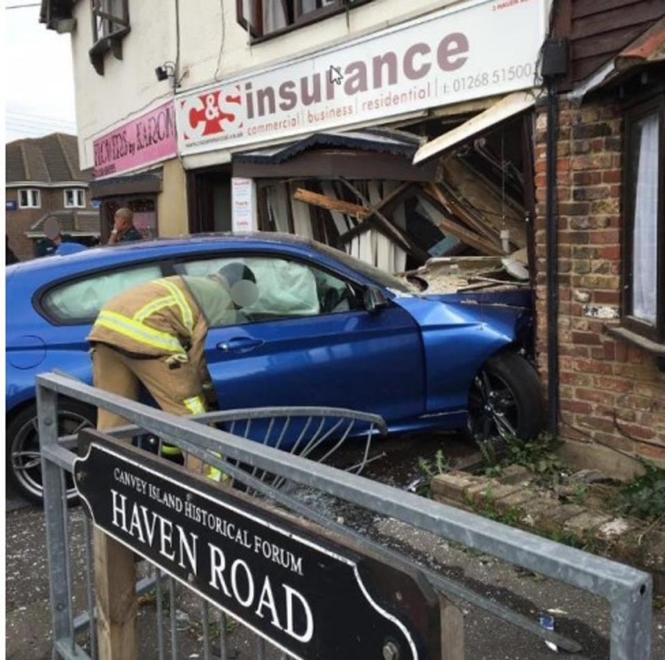Thomas Davis, 38, crashes BMW into building (Essex Police)