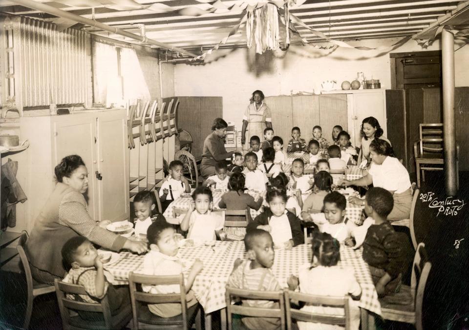 Children sit at a segregated day care center in Evanston, Il., in 1940. (Shorefront Photographic Collection / via Reuters)