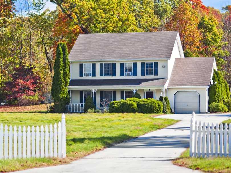 House home New England fall