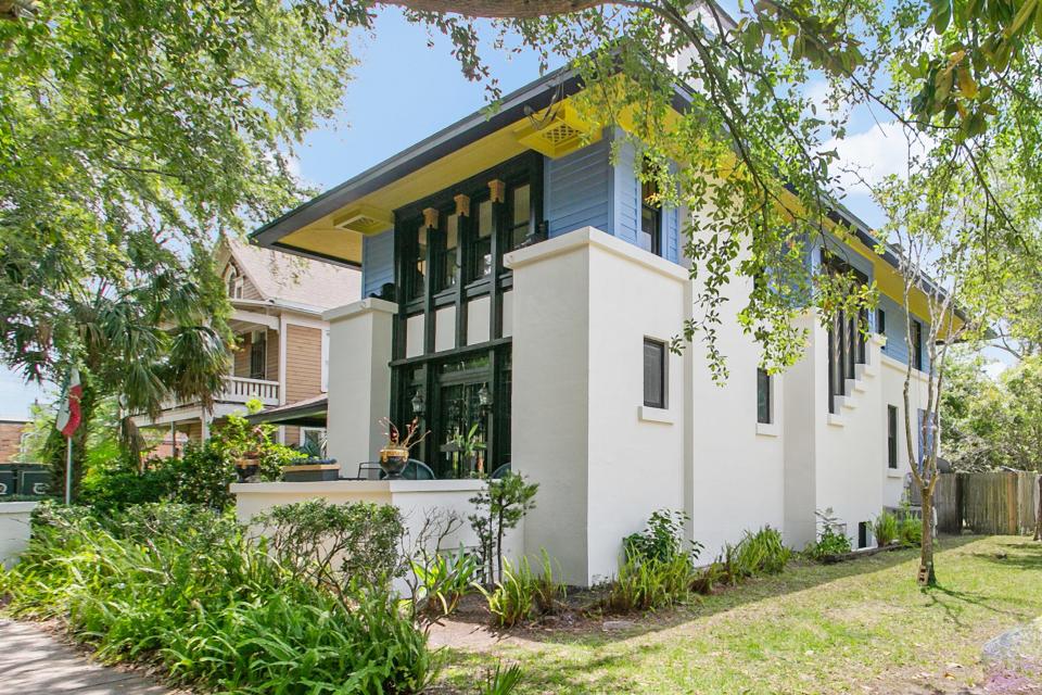 Often described as "Jacksonville's first modern home," this Prairie-style residence at 30 W. Ninth St. in Springfield was built in 1908 by architect Henry John Klutho as his private home. Listed on the National Register of Historic Places, the three-bedroom, two-bath home is now on the market for $775,000.