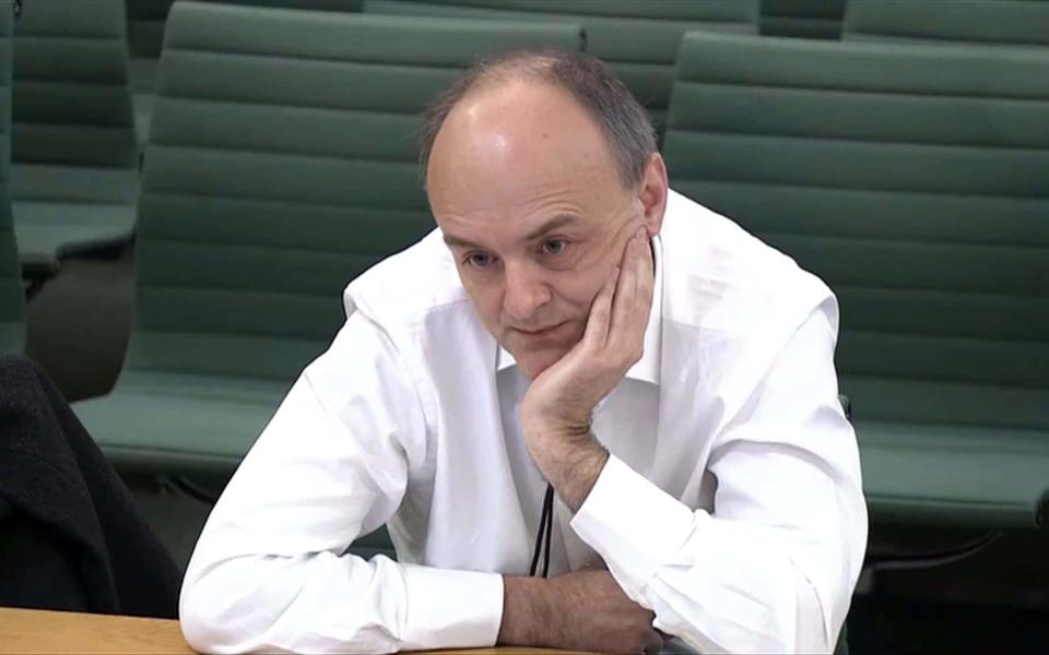 Dominic Cummings during his appearing before the select committee